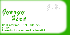 gyorgy hirt business card